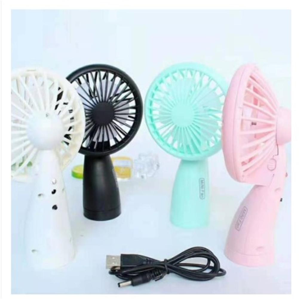 Portable Handheld Mini Fan Usb Rechargeable Ultra-quiet Dormitory Student Desk Cooling Fan(Lcd Lighting Fan)_000173